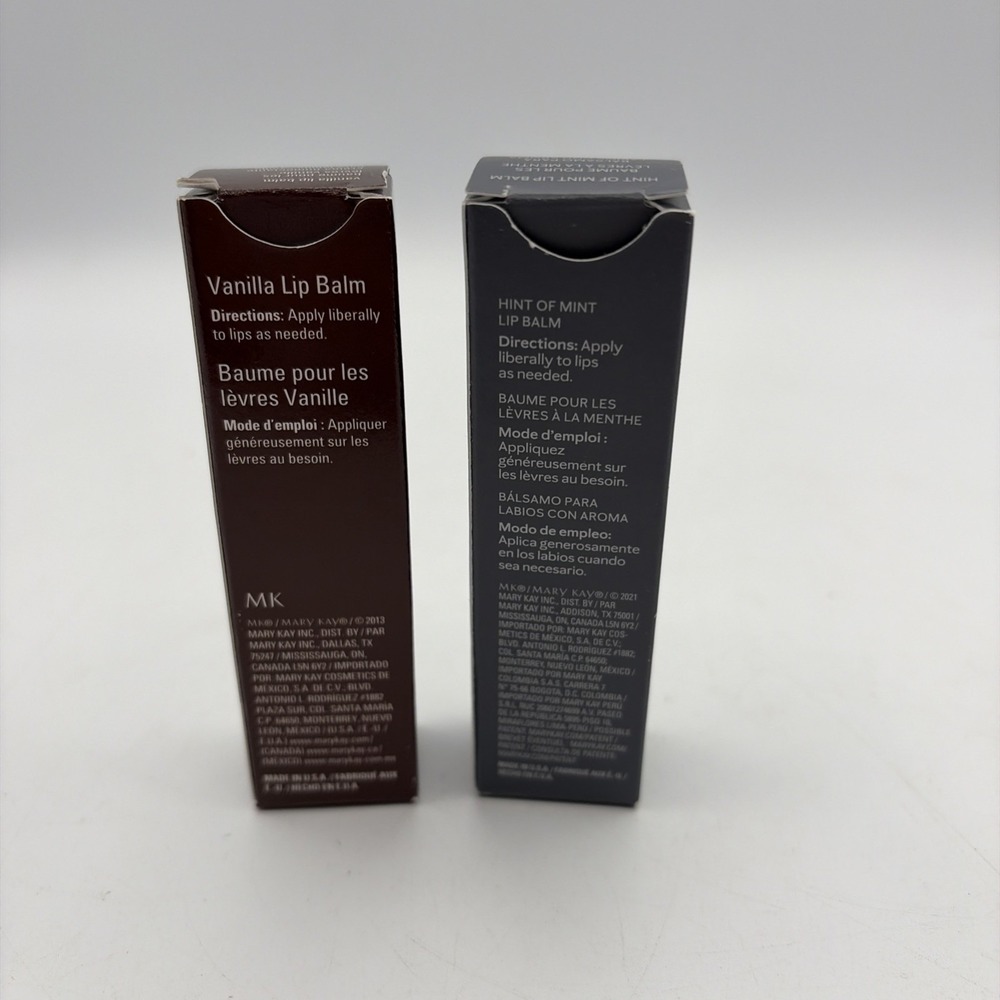 Mary Kay Hint Of Mint & Vanilla Lip Balm Lot Of (2) - New Old Stock - Picture 3 of 5